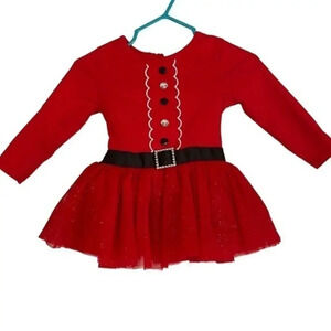 Sweet Heart Rose Santa Top/Dress 12 Months